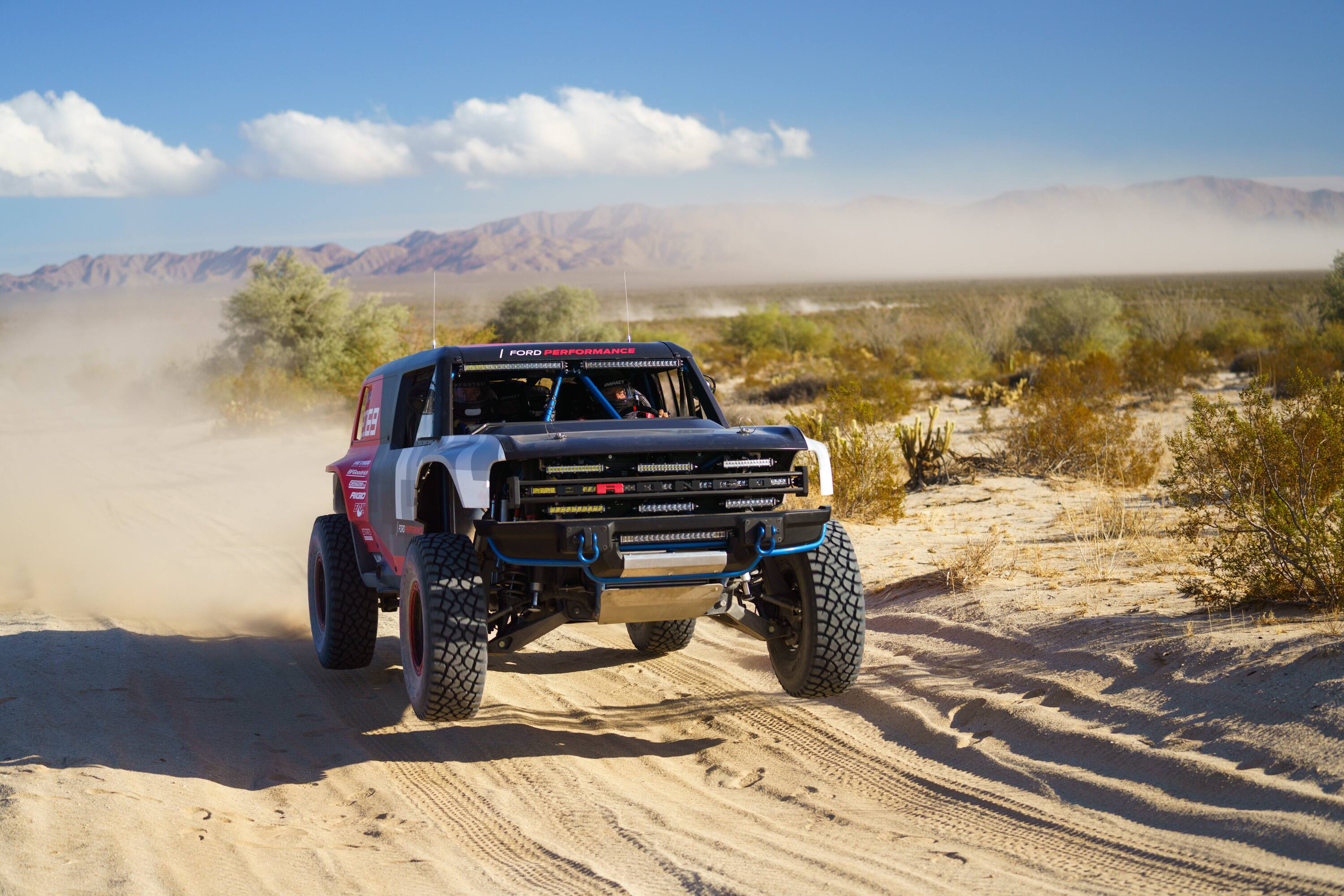 In off-road action, the Bronco R made its debut at the Baja 1,000. In off-road action, the Bronco R made its debut at the Baja 1,000.